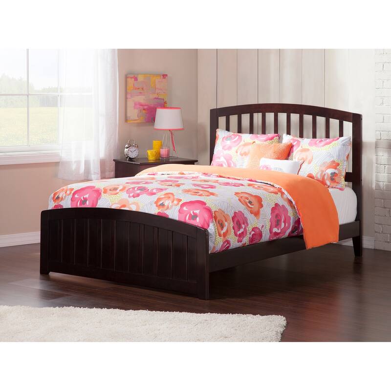 Richmond Full Foundation Bed Frame with Matching Footboard in Espresso