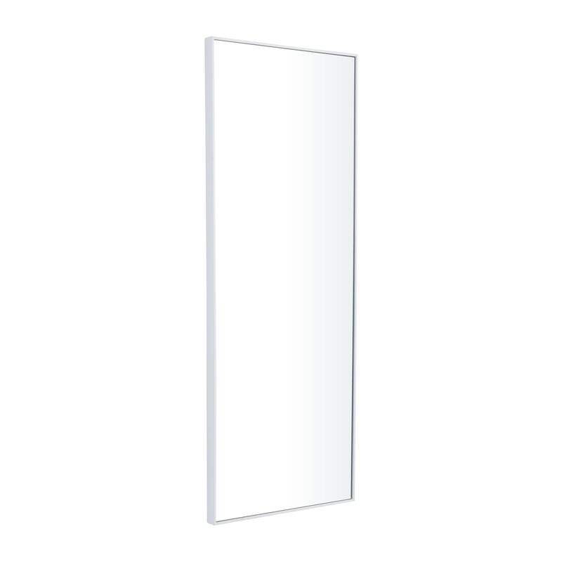 Wood Room Wall Mirror with Thin Minimalistic Frame - Black, White or Gold - Roche River Decor