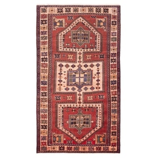 ECARPETGALLERY Hand-knotted Konya Anatolian Red Wool Rug - 5'1 x 9'2