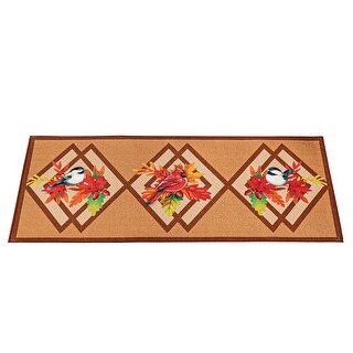 Skid Resistant Chickadee and Cardinal Runner Rug - 20