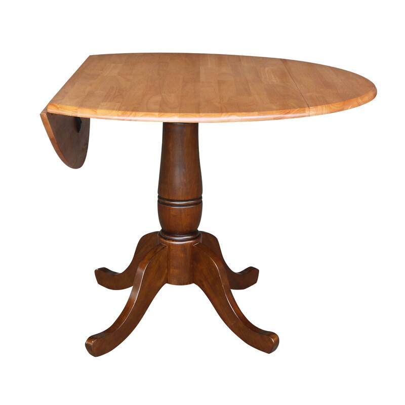 42 in. Round Dual Drop Leaf Dining Table