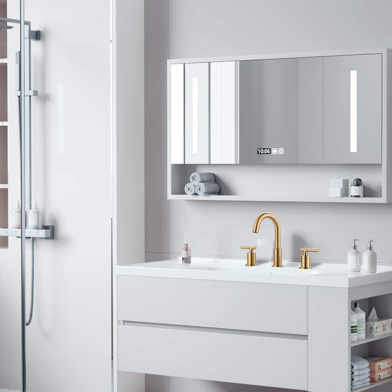 WOWOW Widespread 8 in.Double Handle Bathroom Faucet