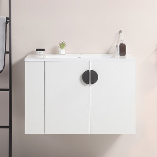 Hanging Bathroom Storage Cabinet Indoor Vanity Dressing with Sink, Sink ...
