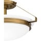 preview thumbnail 4 of 5, Quoizel Semi-Flush Mount 2-Light Semi-Flush Mount in Weathered Brass