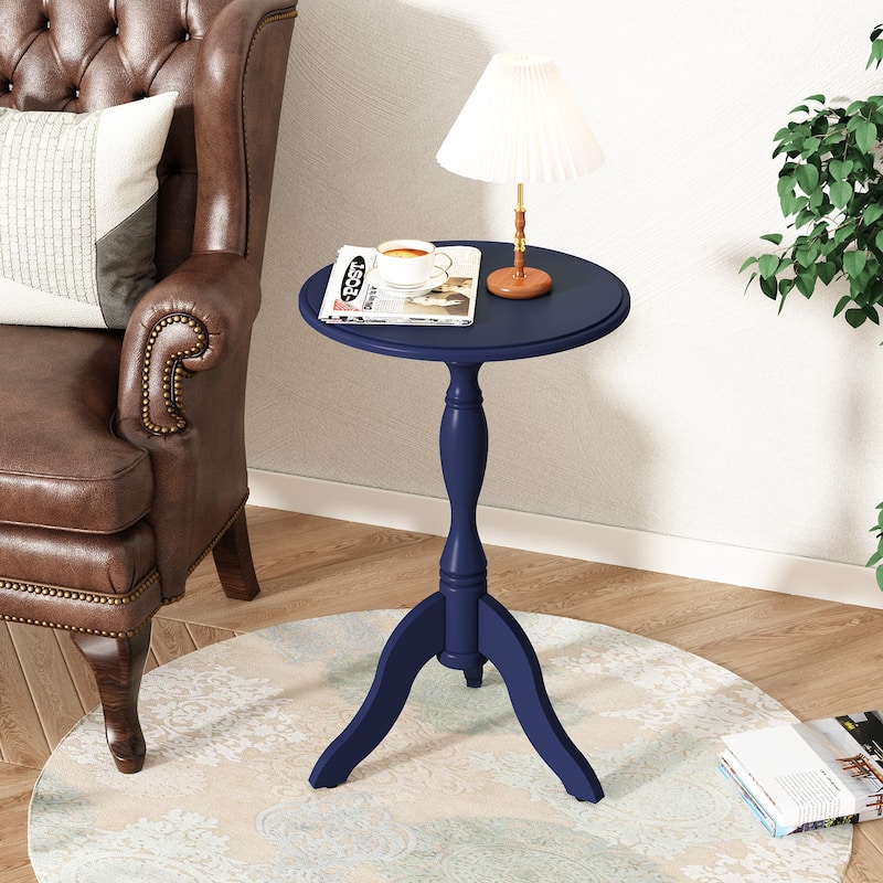 Wooden Side Table - Dark Blue