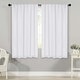 preview thumbnail 200 of 198, Superior Solid Machine Washable Room Darkening Curtains with Back Tabs, Set of 2 42" x 63" - Snow White