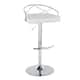 Option White Faux Leather/Chrome Metal
