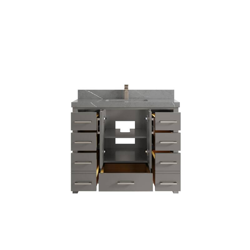 Willow Collections 42 in. W x 22 in. D Malibu Single Sink Bathroom Vanity with Countertop