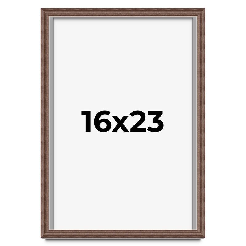 16x23 Shadow Box Frame Brown | 1.125 inches Deep Real Wood Rustic
