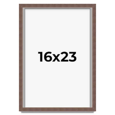 16x23 Shadow Box Frame Brown | 1.125 inches Deep Real Wood Rustic