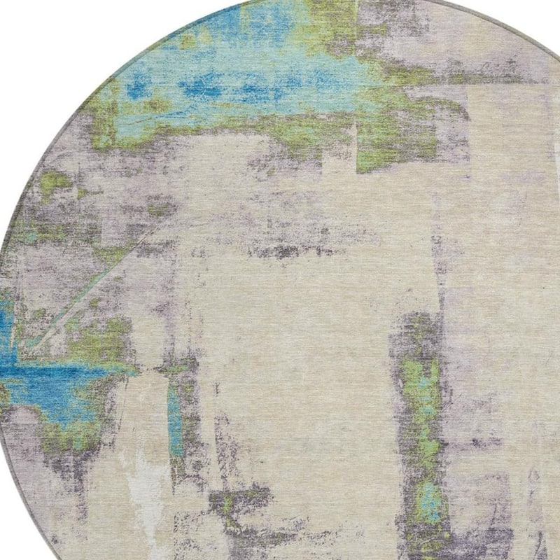 HomeRoots Abstract Transitional Rectangle Outdoor Rug
