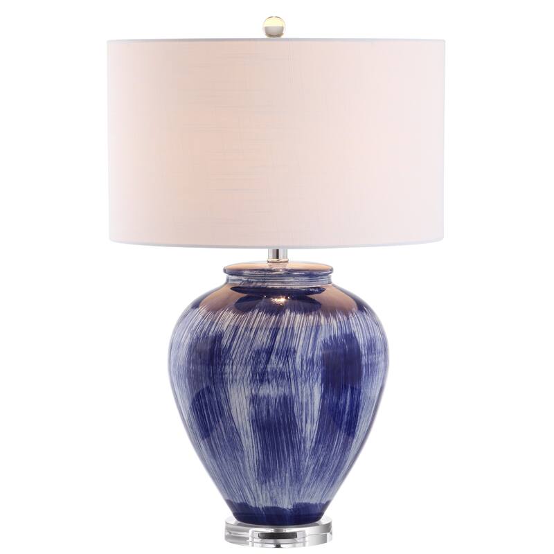 Leo 26" Ceramic LED Table Lamp, Seaside Blue by JONATHAN Y