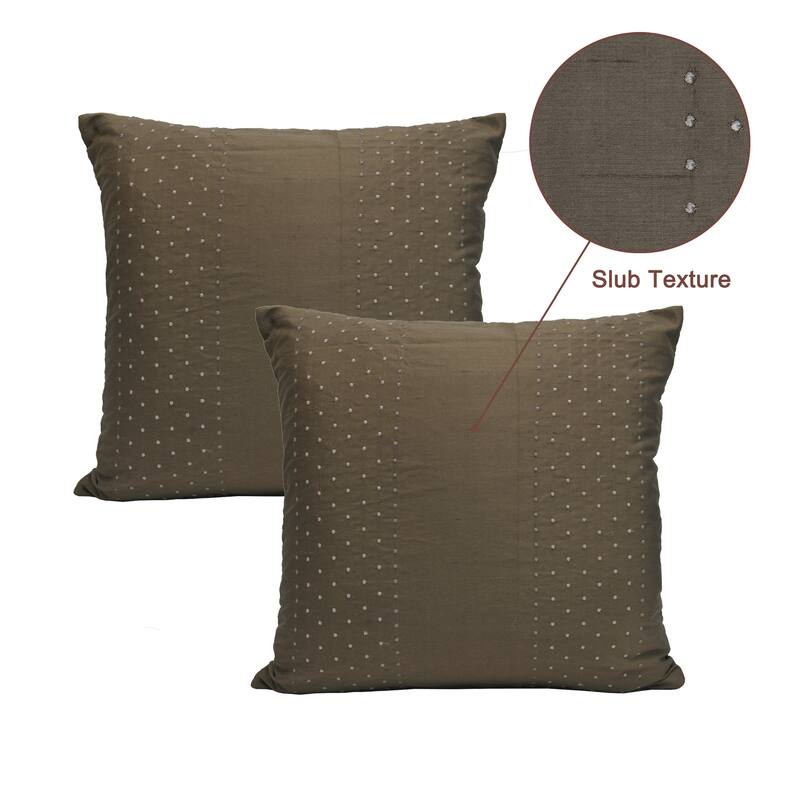 Marquesa Dots Slub Texture Pillow Shell 2 Piece Set, NO INSERT