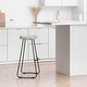 preview thumbnail 61 of 72, MH London Romboss Handmade Mango Wood Saddle Seat Stool White wash - Bar height