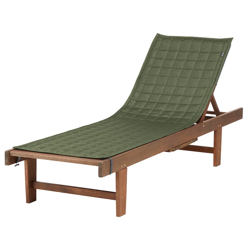 Classic Accessories Montlake Water-Resistant 72 Inch Patio Chaise Lounge Slipcover, Heather Fern - Heather Fern