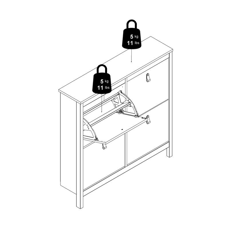 Porch & Den Madrid 4-Drawer Shoe Cabinet