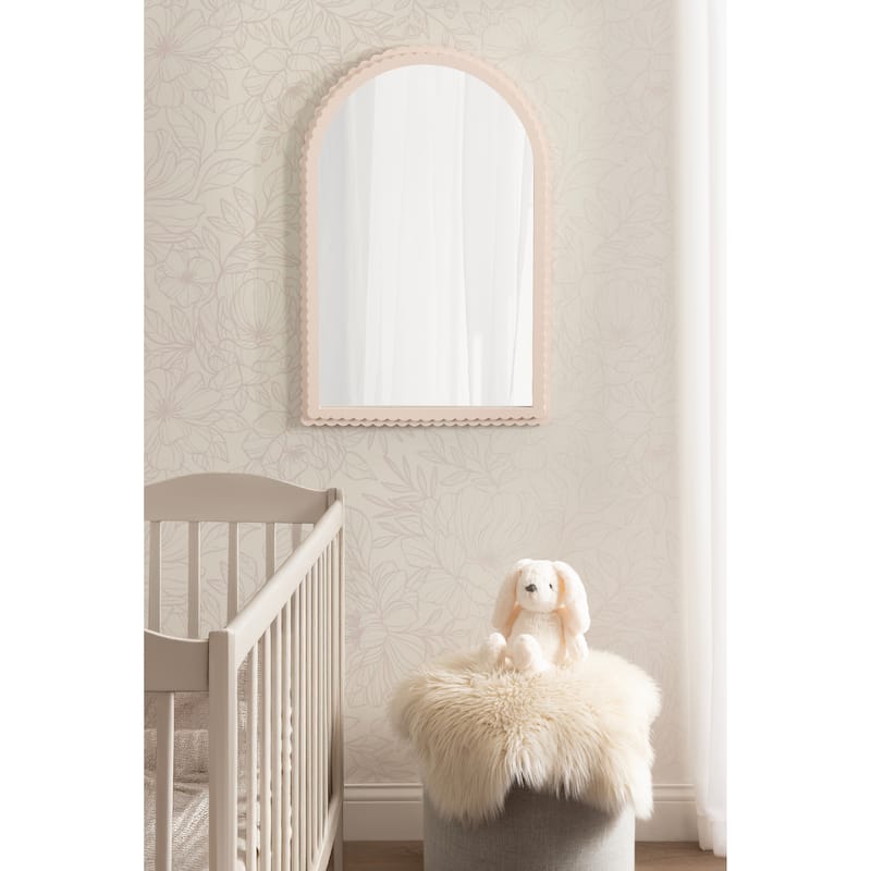 Kate and Laurel Scallia Wooden Arch Mirror