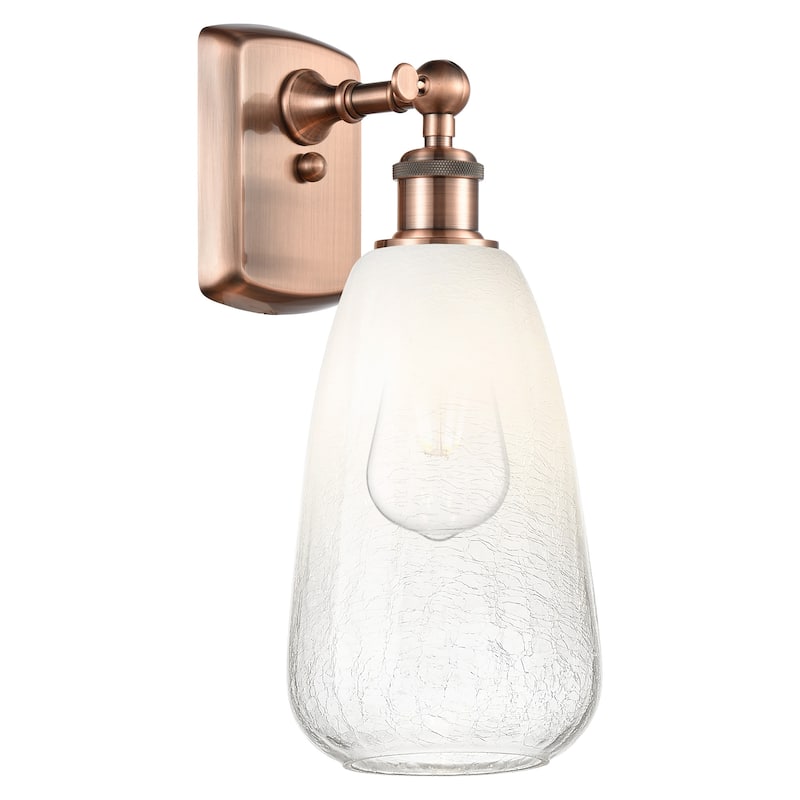 Innovations Lighting 516-1W-14-6 Brookhaven Almond Sconce Brookhaven - Antique Copper / Opal