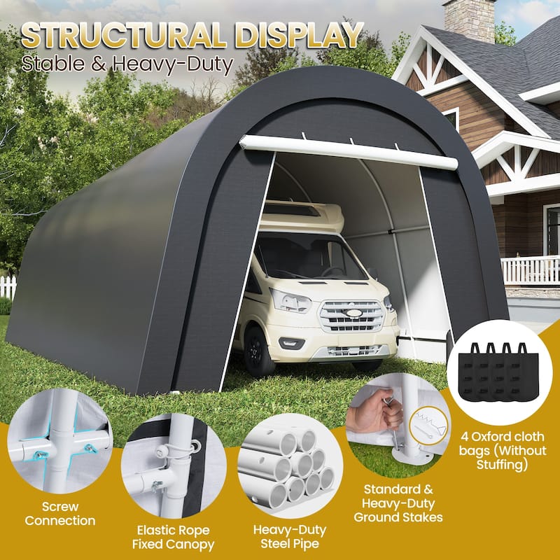 Domed Carport with 4 Cloth Bags