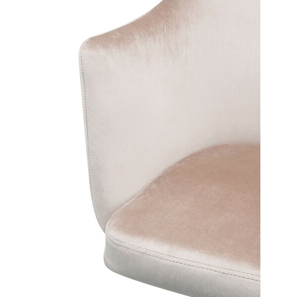 champagne velvet office chair