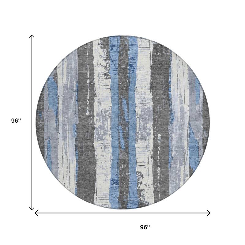 HomeRoots Striped Transitional Rectangle Outdoor Rug