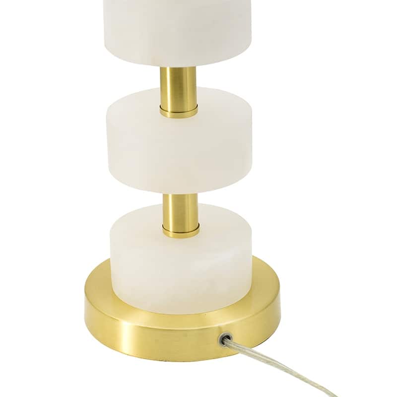 13x13x26" Marble Table Lamp