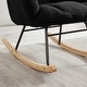 preview thumbnail 11 of 51, Teddy Fabric Tufted Glider Rocking Chair with Metal Frame