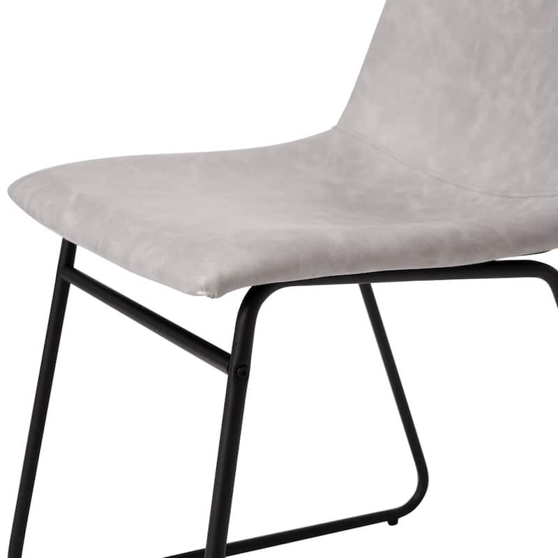 18 Inch Indoor Dining Table Chairs, LeatherSoft Upholstery-Set of 2