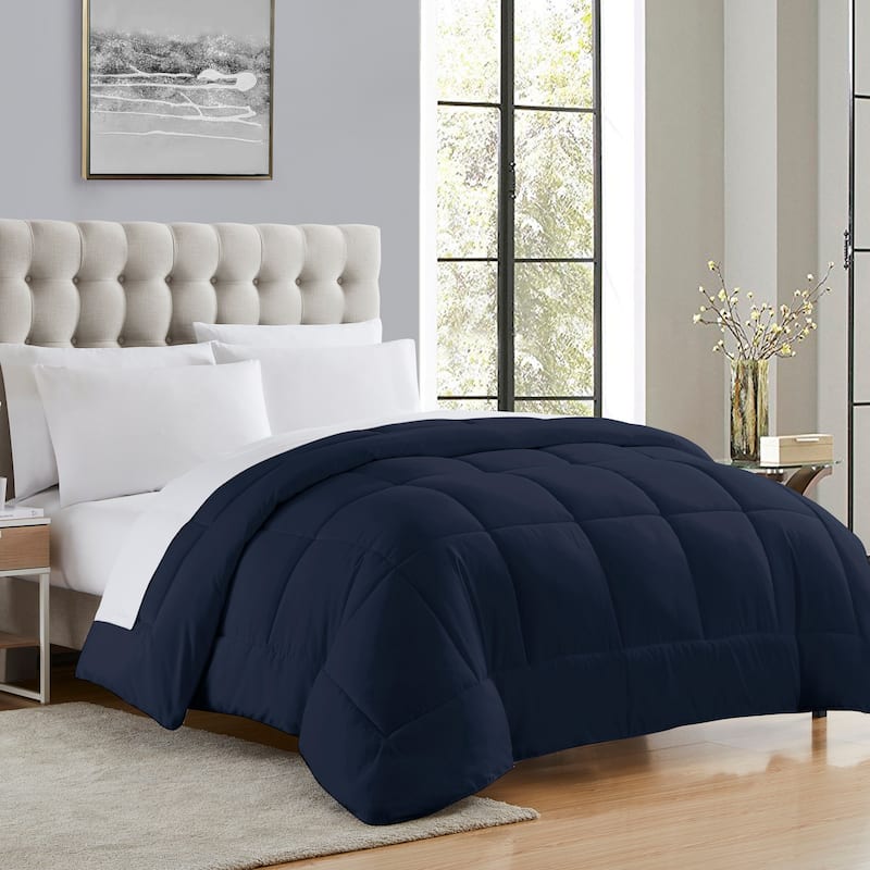 All Season Hypoallergenic Lightweight Down Alternative Comforter - Twin - Navy