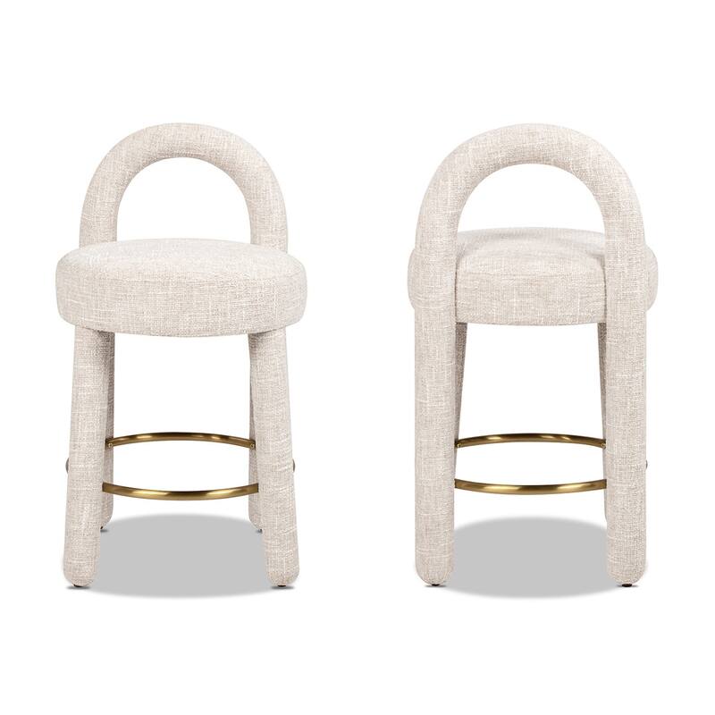 Round Arched Upholstered Counter Stool,