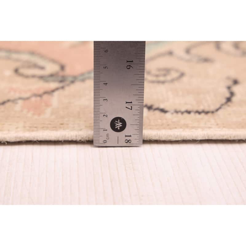 ECARPETGALLERY Hand-knotted Antalya Vintage Light Green Wool Rug - 5'9 x 10'0