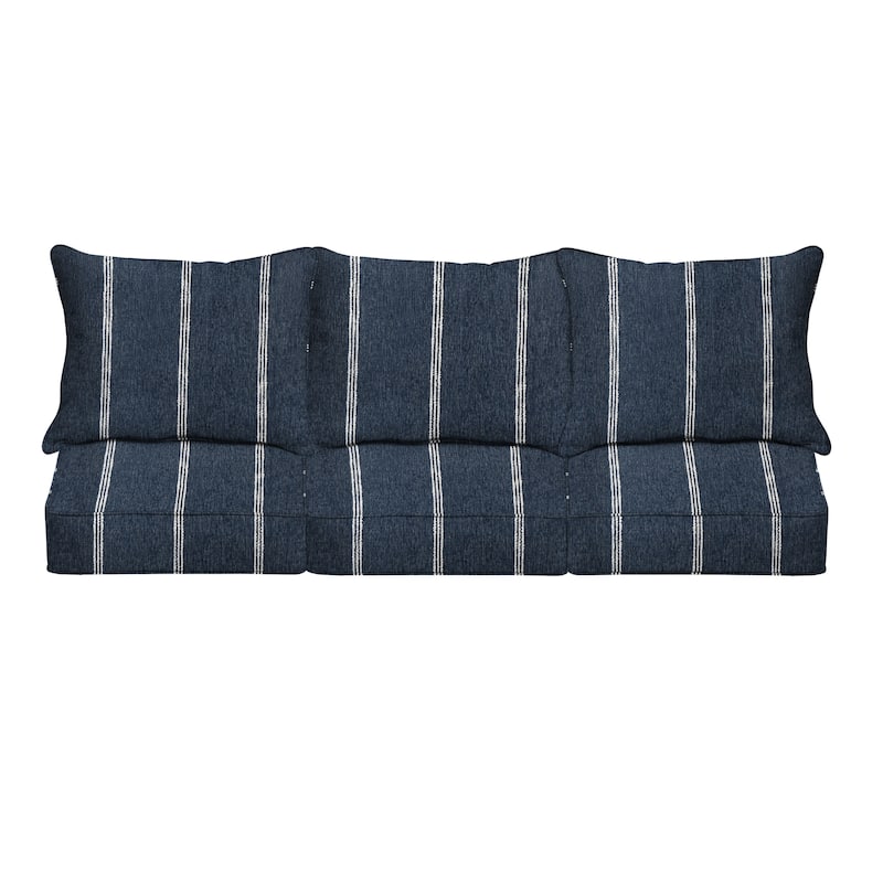 Sorra Home Sunbrella Outdoor Deep Seating Sofa Pillow and Cushion Set
