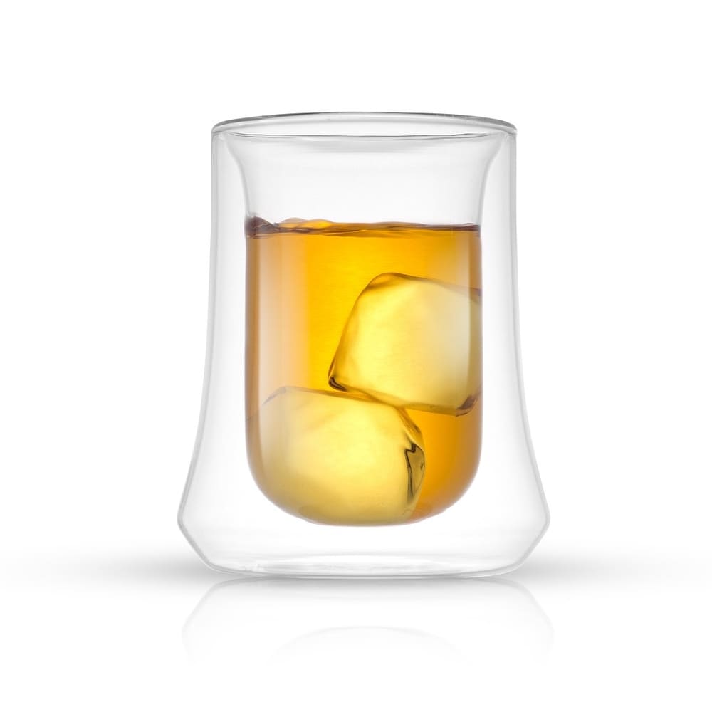 Sun's Tea Strong Double Wall Insulated Old-fashioned Whiskey Glasses, Classic Scotch Whiskey Glasses