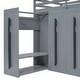 preview thumbnail 40 of 38, Stairway Twin Size Loft Bed with Pull-Out Wardrobes and Storage Shelves, Solid Wood Loft Bedframe w/ Two-Tone Storage Staircase