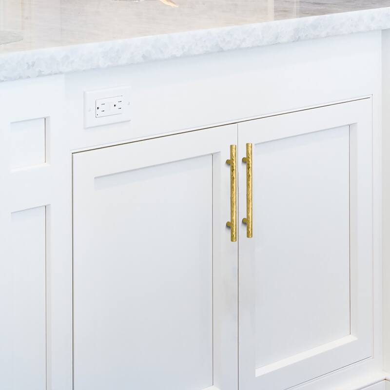 5 Inch Hole Center Copper Kitchen Cabinet Handles 100% Solid Brass Drawer Pulls (5-PACK)