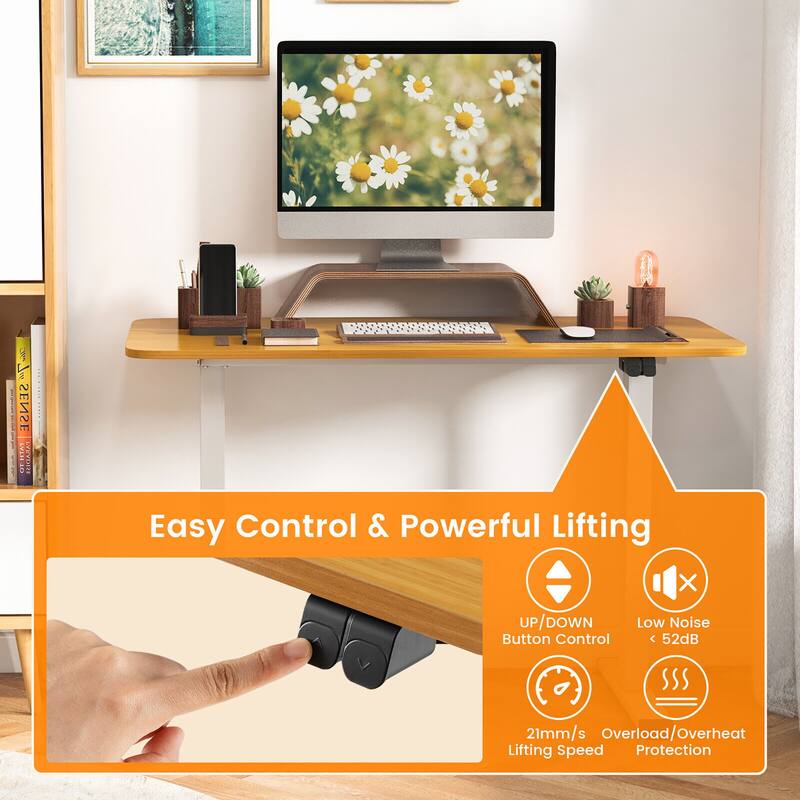 Gymax Electric Standing Desk Adjustable Stand up Computer Desk