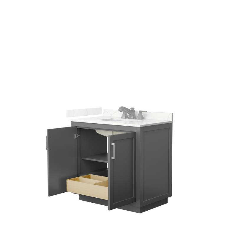 Miranda 36-inch Single Vanity, Quartz Top