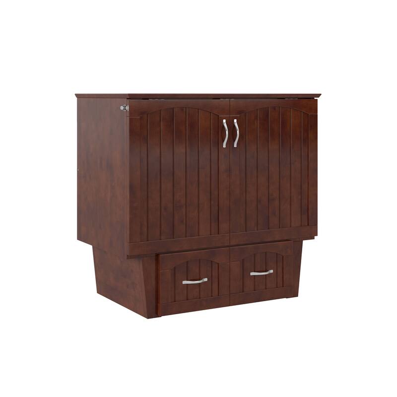 Nantucket Murphy Bed Chest with Mattress and Built-in Charging Station