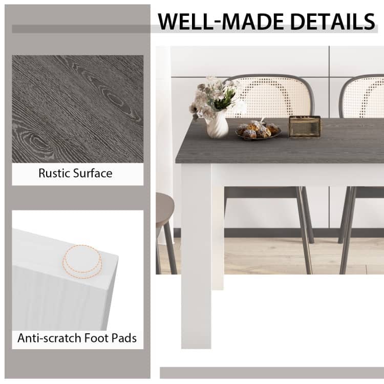47 Inches Dining Table for Kitchen and Dining Room - 47" x 28" x 30" (L x W x H)