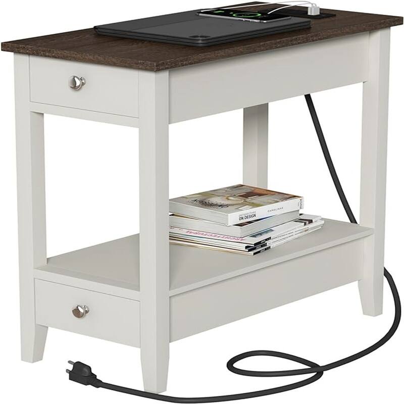 2-Drawer Nightstand with USB Ports