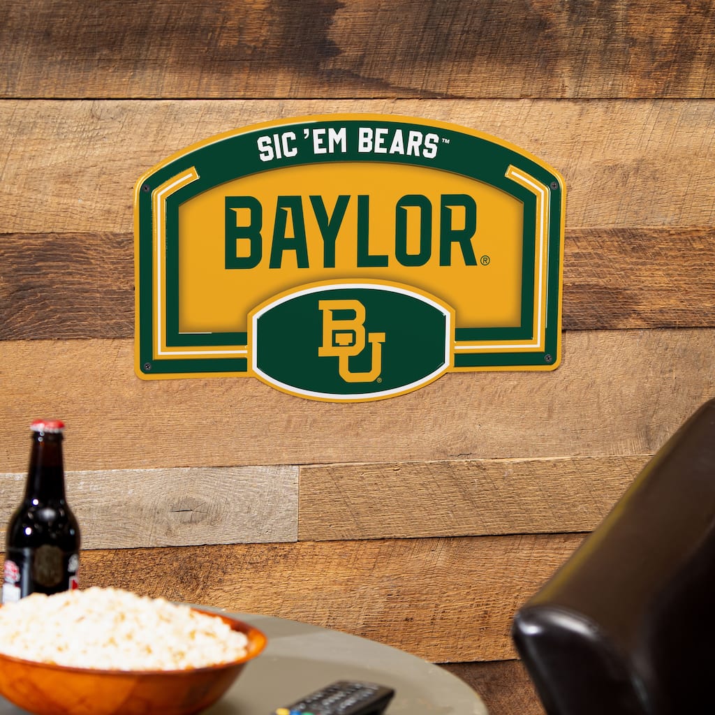 Baylor University Embossed Steel Wall Sign, 11" x 17"