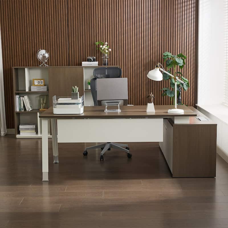 69"L-Shape Executive Desks Large Office Desk