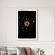 preview thumbnail 53 of 62, Astrology Map, Solar System Planets Modern Black Canvas Wall Art Print for Bedroom