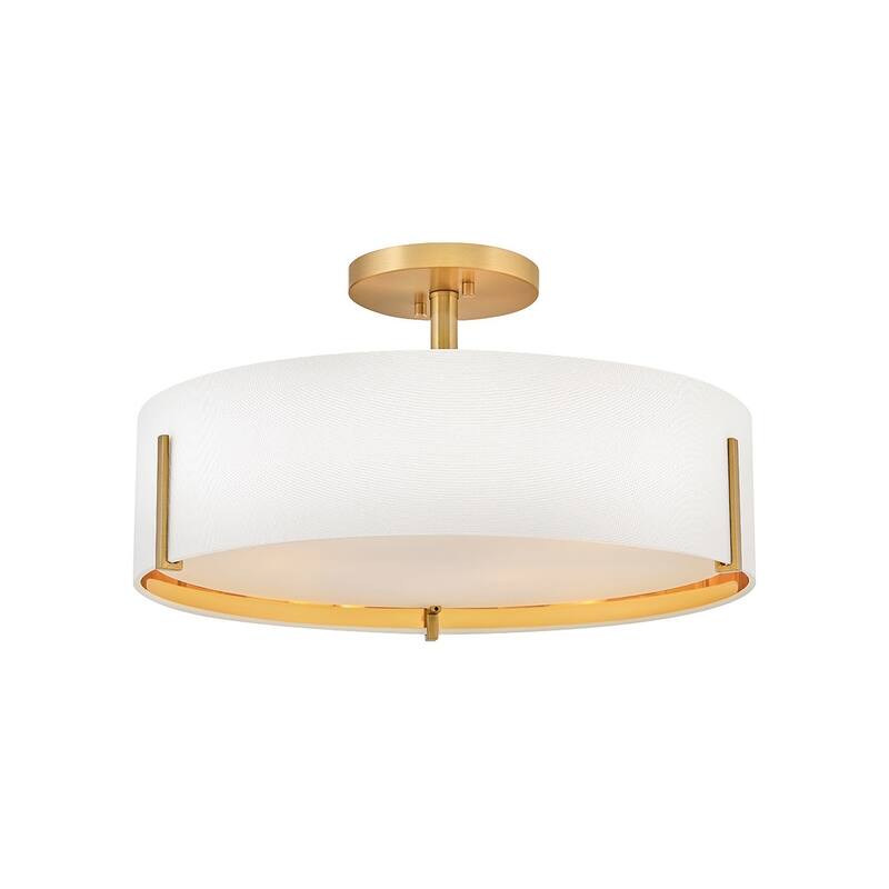 Hinkley Lighting 47573 Halle 4 Light 20" Wide Semi-Flush Drum Ceiling