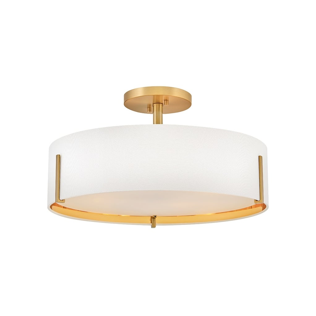 Hinkley Lighting 47573 Halle 4 Light 20" Wide Semi-Flush Drum Ceiling