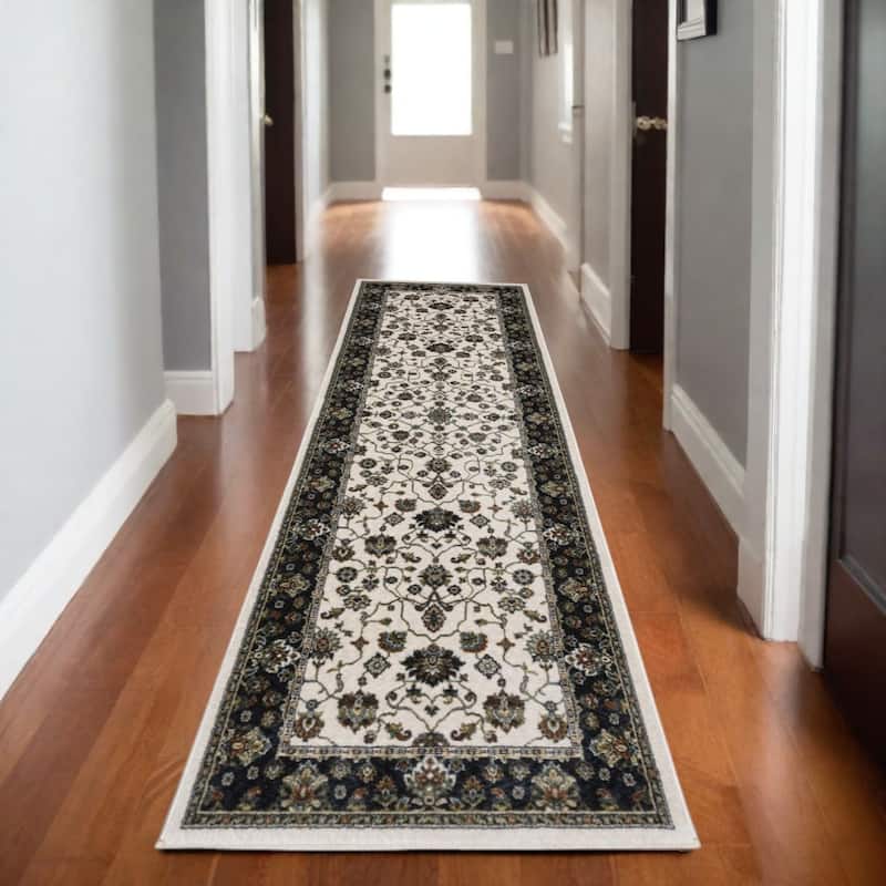 HomeRootsOriental Traditional Runner Area Rug - 92.52' X '26.77' X '0.47