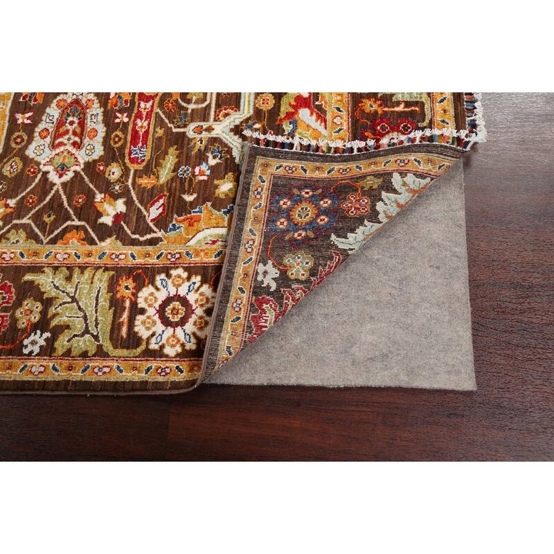 Vegetable Dye Floral Ziegler Wool Area Rug Handmade Oriental Carpet - 6'5" x 9'7"