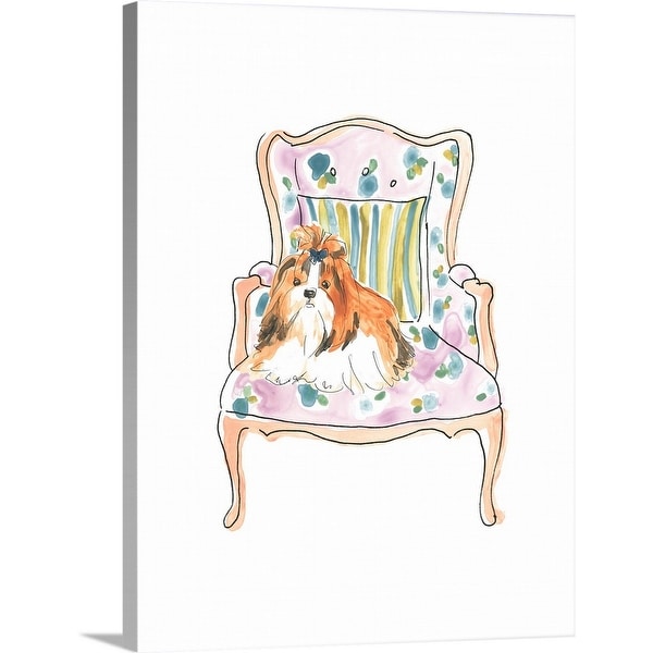 June Erica Vess Solid-Faced Canvas Print entitled Petite Chien II