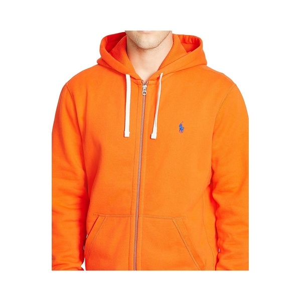 orange polo zip up hoodie