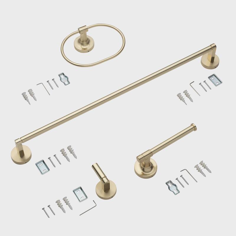 GlideRite 4-Piece Bathroom Hardware Set - 9024-KIT-RD